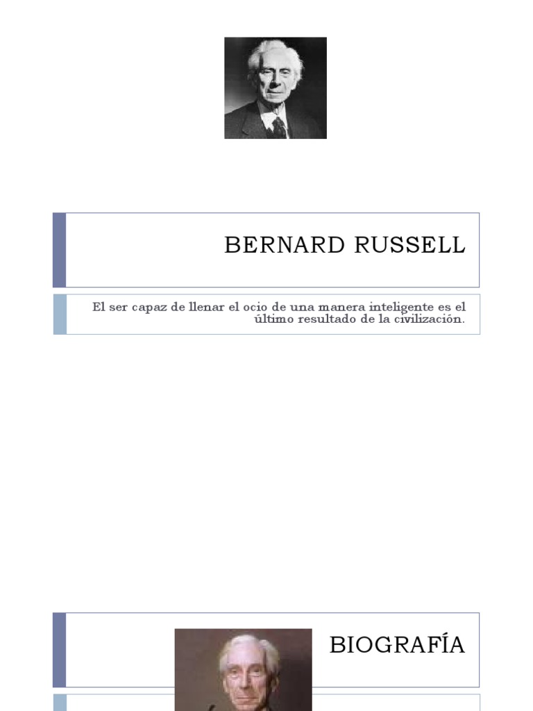 Bernard Russell: Filosofía y Pensamiento | PDF
