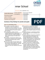 Beths Grammar School: Summary of Key Findings For Parents and Pupils