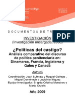 Políticas del castigo. Análisis comparativo de sistemas penitenciarios