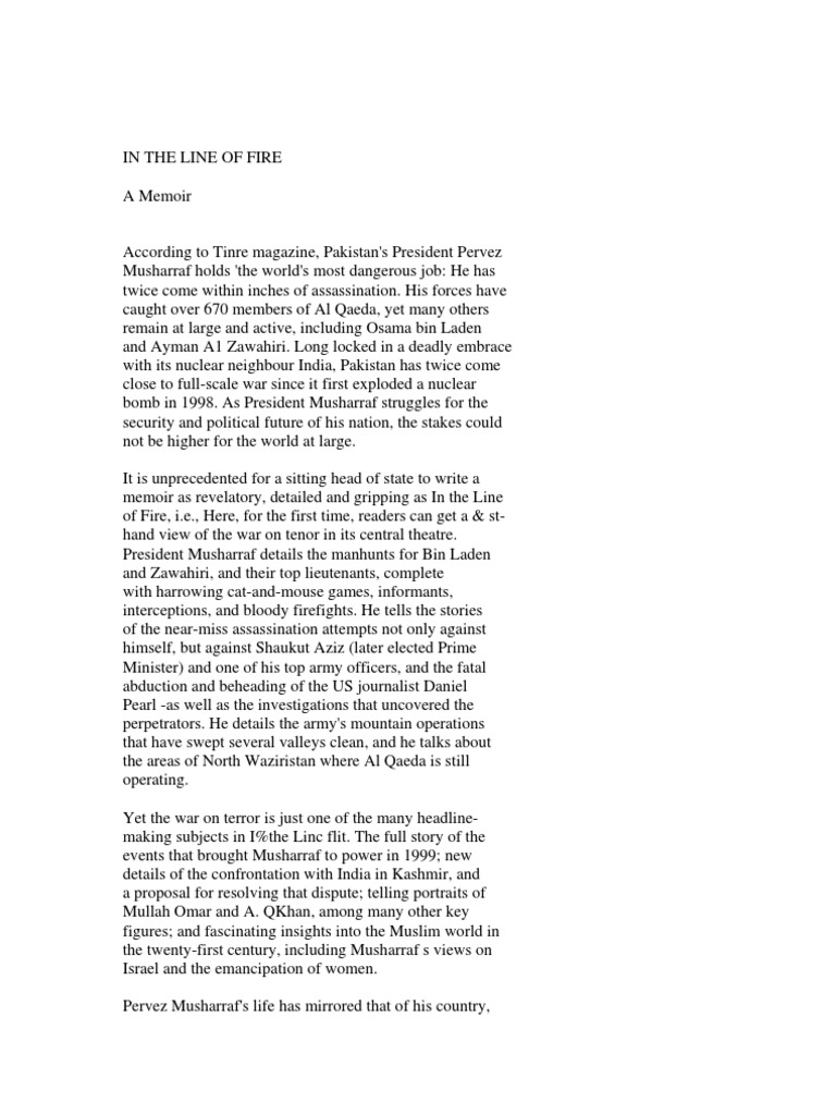 In The Line of Fire | PDF | Mustafa Kemal Atatürk | Pervez Musharraf