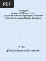 Statistik Z Test Uji Beda Mean Satu Sampel