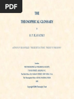 Blavatsky - The Theosophical Glossary