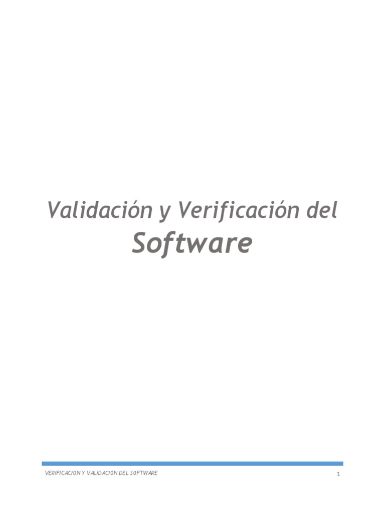 Verificación y Validación del Software | PDF | Ingeniería de software ...