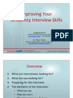 Improving Your Residency Interview Skills 2009