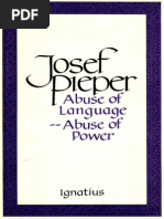Abuse of Language -- Abuse of Power - Josef Pieper