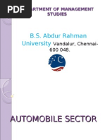 Download AUTOMOBILE SECTOR best ppt ppt by mubarak SN19602194 doc pdf