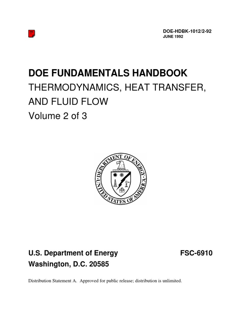 Doe Fundamentals Handbook: Thermodynamics, Heat Transfer, and Fluid ...