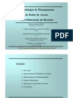 Apresentação Metodologia de Planejamento de Redes de Acesso com Otimização de Receitas