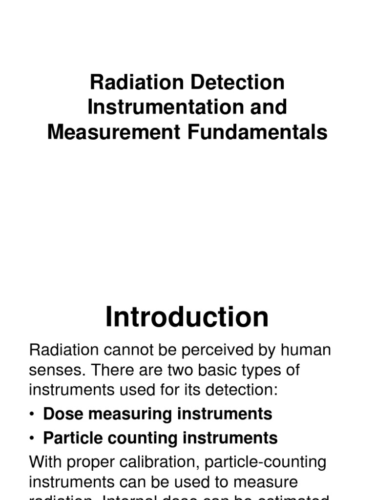 Radiation Detection Instrumentation Guide | PDF | Dosimetry | Ionizing ...