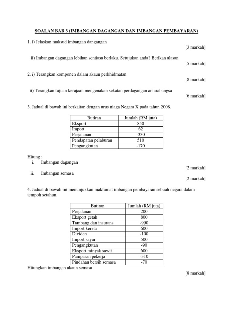 3 2 Imbangan Dagangan Pembayaran Pdf