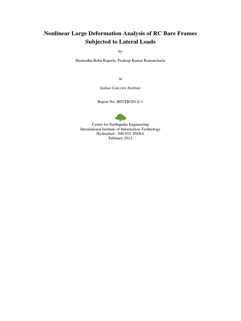 AEM-Large Deformation Analysis | PDF | Stiffness | Force