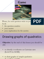 Drawing graphs of simple quadratics (lesson)
