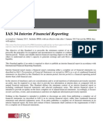 IAS 34 Interim Financial Reporting: Technical Summary