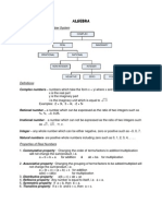 Algebra: Block Diagram of The Number System