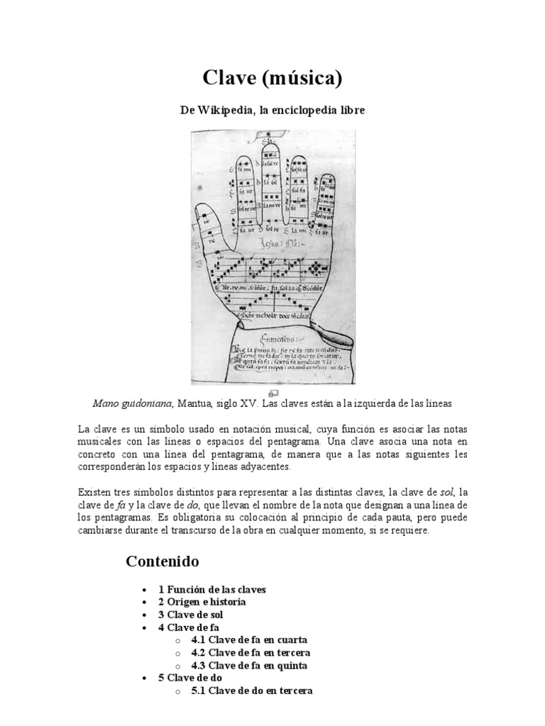 Las Claves Clave Notación musical