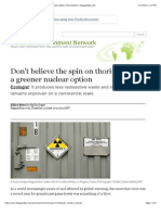 Don't Believe the Spin on Thorium Being a Greener Nuclear Option | Environment | Theguardian.com