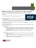 IFRS 12 Disclosure of Interests in Other Entities: Technical Summary