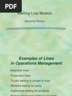 Waiting Line Models: (Queuing Theory)