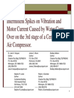 Intermittent Spikes on Vibration and
Motor Current Caused by Water Carry 