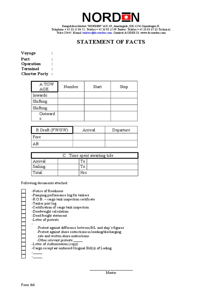 Doc-06 Statement of Fact | PDF