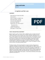 UK Electoral Registers and Their Uses: Official Publications