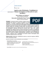 A Relação Empírica entre Dividendos, Volatilidade de Retornos e Volume de Negócios no Mercado de Ações Brasileiro