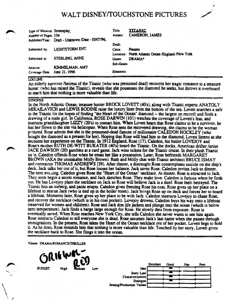 Screenplay Titanic | PDF