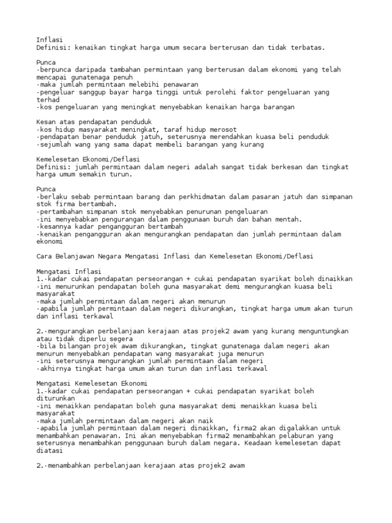 Inflasi Deflasi Pdf