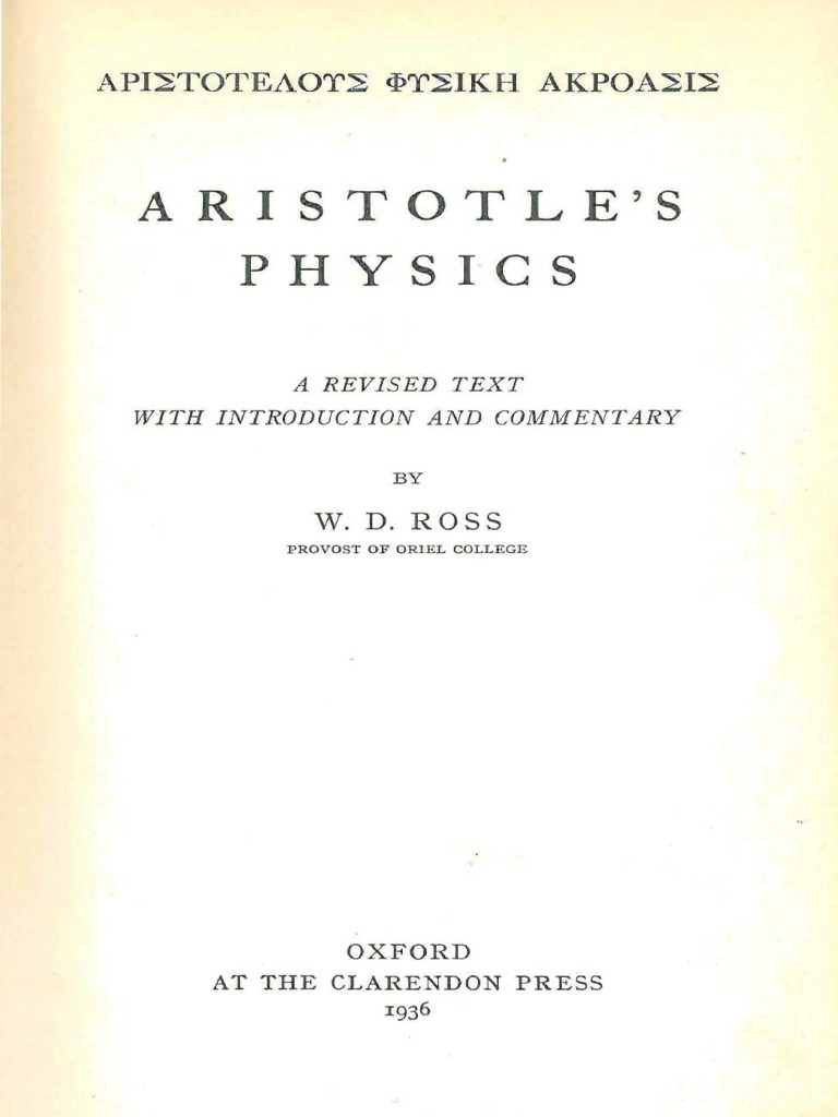 洋書 Aristotle's Physics by Sir David Ross Aristotle's Physics: A Revised Text with Introduction and
