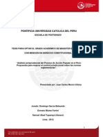 Análisis jurisprudencial del proceso de acción popular en el Perú. Propuestas para mejorar el control jurisdiccional sobre las normas reglamentarias - Juan Carlos Morón Urbina