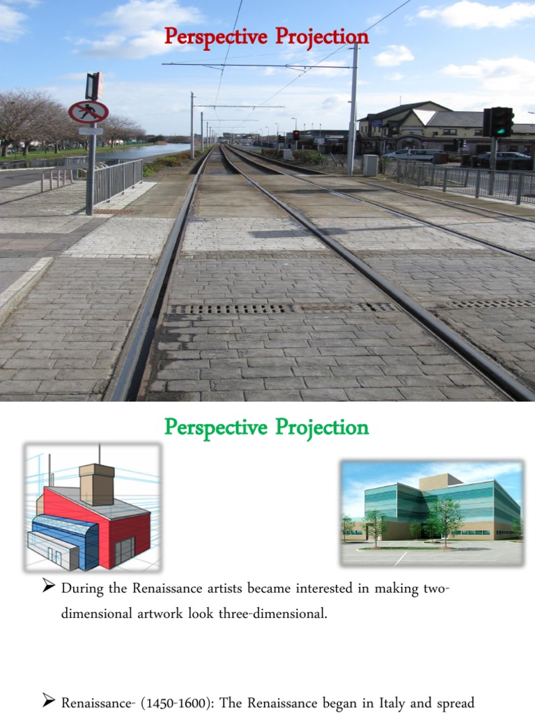 Perspective Projection Powerpoint Pdf Perspective Graphical Horizon