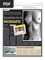 Apuestas en el microarte | Textos de mArte | Perú21 | Lima, 05 de enero de 2014