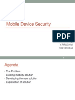 Mobile Device Security: By, Y.Prudhvi 1041010344