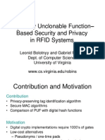 Physically Unclonable Function - Based Security and Privacy in RFID Systems