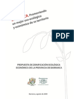 Mapa de la Propuesta de Zonificación Ecologica Económica de la Provincia de Barranca