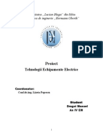 Proiect Tehnologii Echipamente Electrice