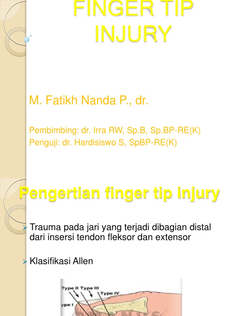 Klasifikasi dan Teknik Penanganan Cedera Jari | PDF