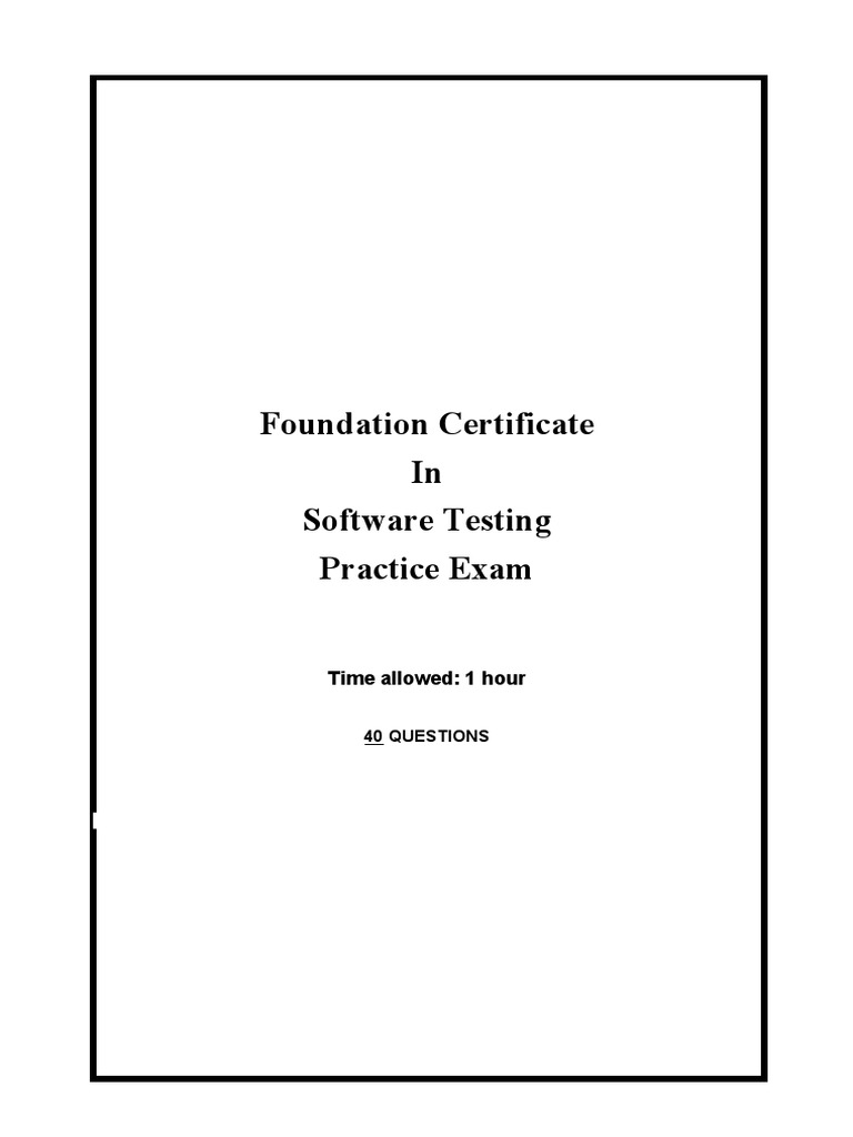ISEB Software Testing Foundation Exam | PDF | Teaching Methods ...
