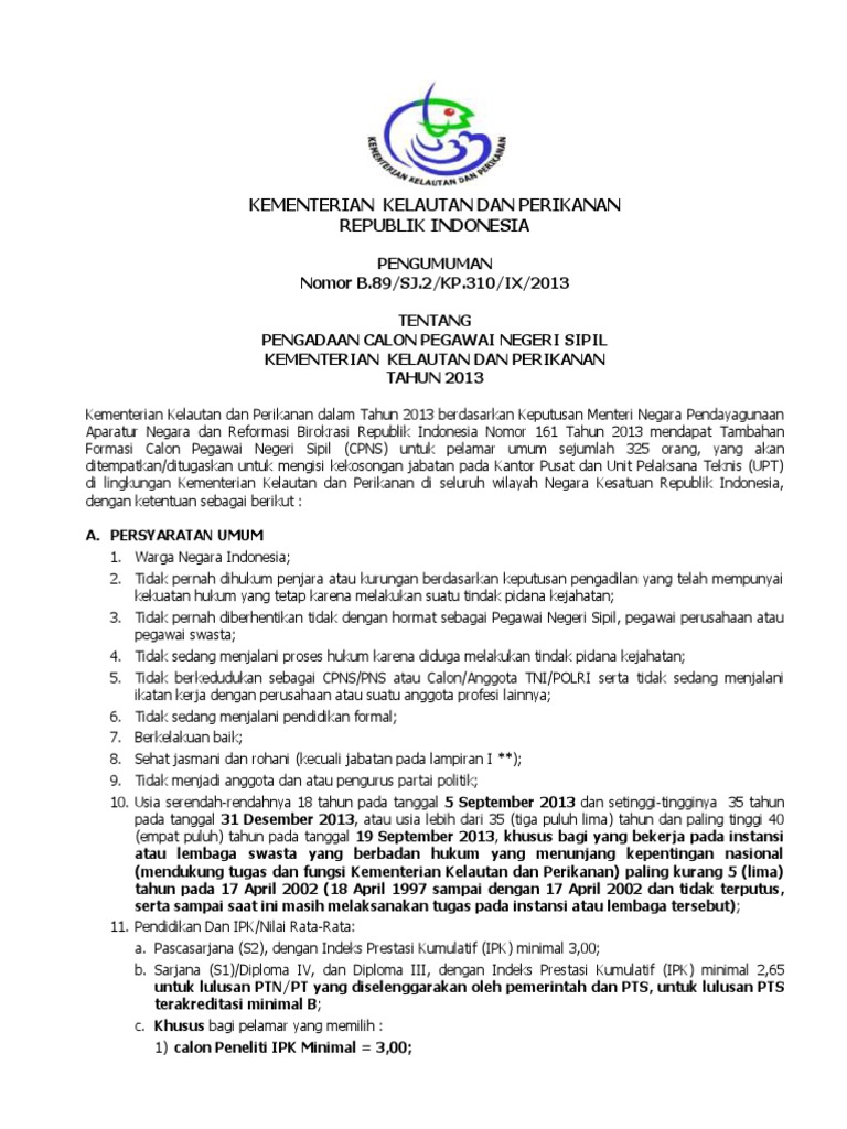 Contoh Surat Lamaran Kerja Di Kantor Dinas Perikanan