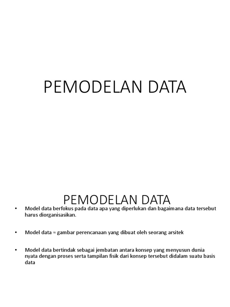 Pertemuan 3, 4, 5, 6 - Pemodelan Data Dan Erd | PDF | Karier ...