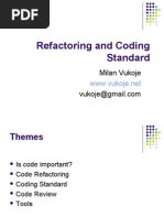 Refactoring and Coding Standard: Milan Vukoje
