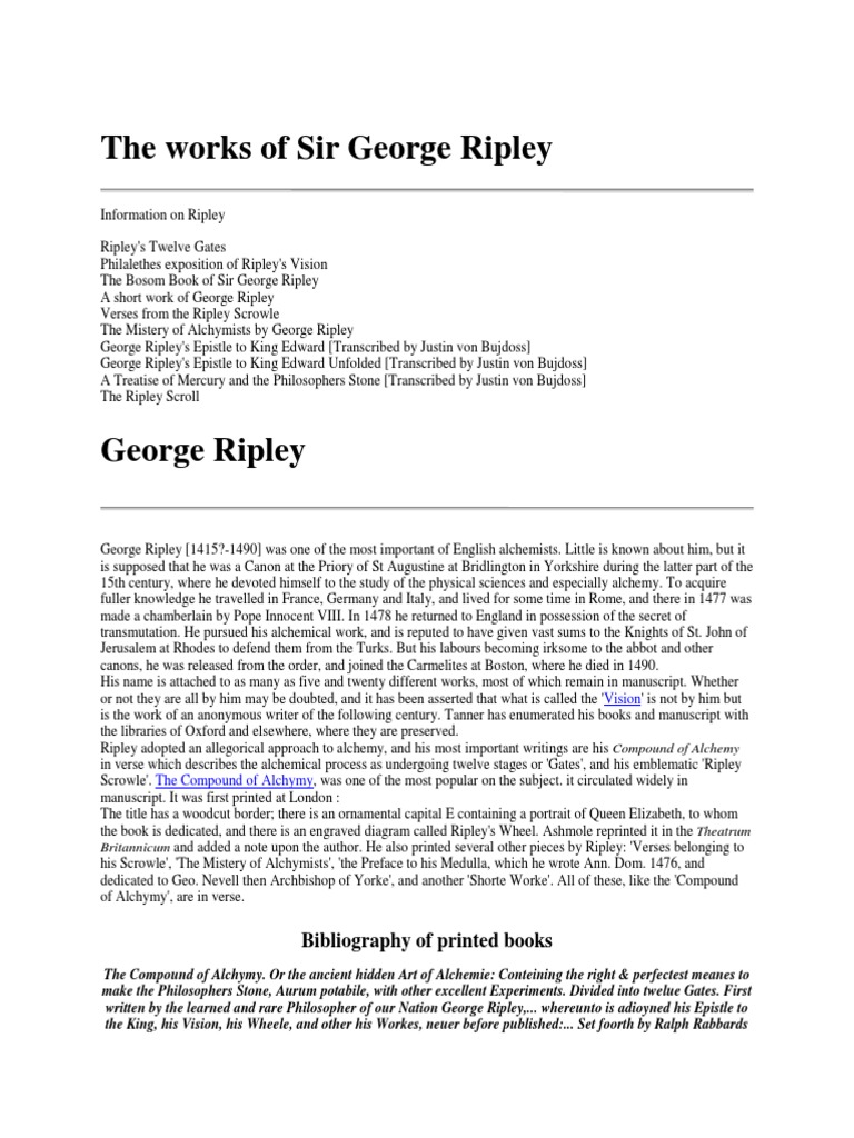 George Ripley (alchemist) - Wikipedia