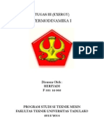 Tugas III Termodinamika I (Exergy)