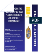 Olano Alarcon Razuri 2009 Understanding The Relationship Between Planning Reliability and Schedule Performance Presentation