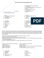 Active and Passive Voice Tenses Revision Key