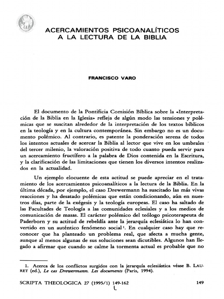 Biblia&Psicoanálisis PDF Psicoanálisis Sigmund Freud