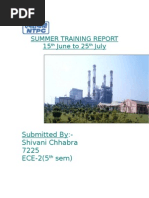 Download Ntpc Summer Training Report by shivani chhabra SN19630746 doc pdf