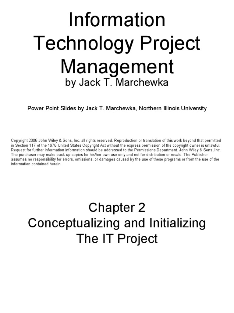 IT Project Management - ch02 by Marchewka | PDF | Net Present Value ...