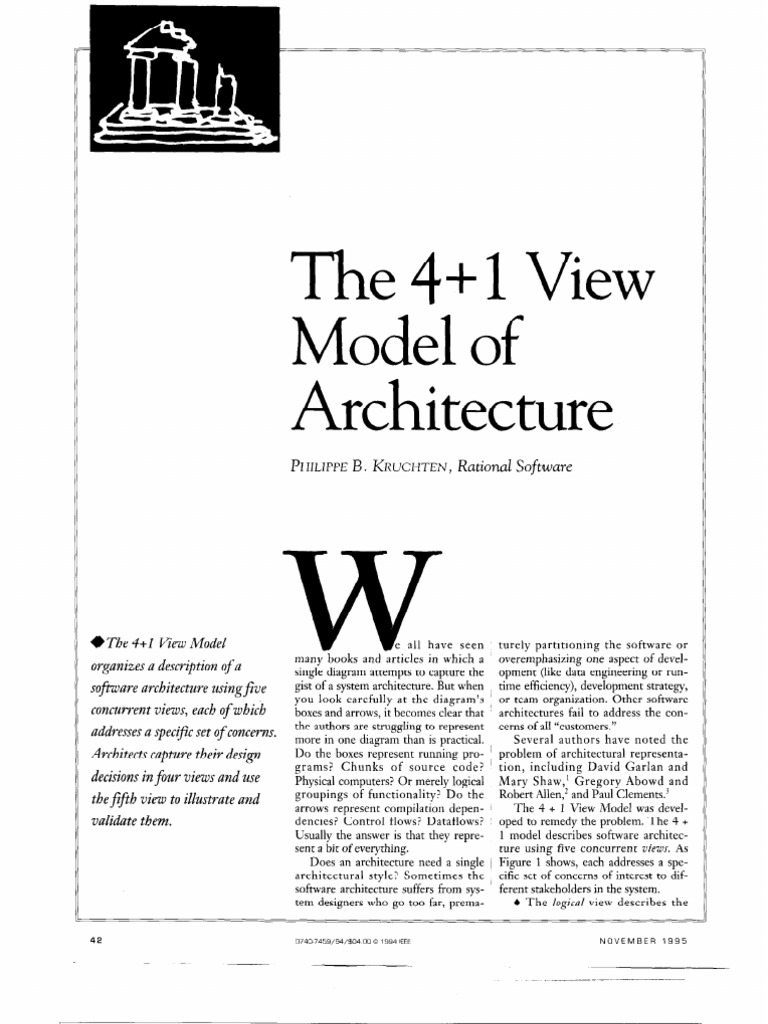 The 41 View Model Of Architecture