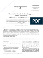 Characteristics of Residual Soils in Singapore as Formed by Weathering